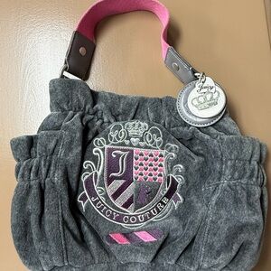 Juicy Couture Charcoal and Pink Shoulder Bag